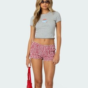 Red Gingham Women's Shorts